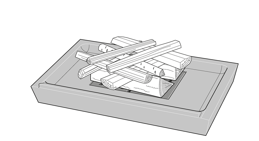 Illustration: Så här placerar du vedträna